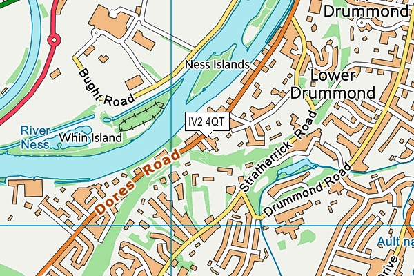 IV2 4QT map - OS VectorMap District (Ordnance Survey)