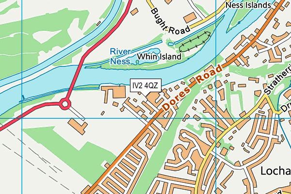 IV2 4QZ map - OS VectorMap District (Ordnance Survey)