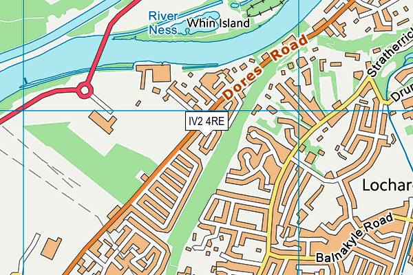 IV2 4RE map - OS VectorMap District (Ordnance Survey)