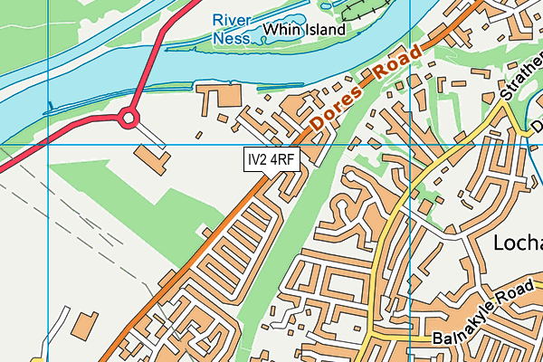 IV2 4RF map - OS VectorMap District (Ordnance Survey)