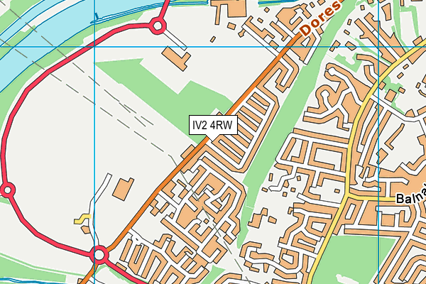 IV2 4RW map - OS VectorMap District (Ordnance Survey)