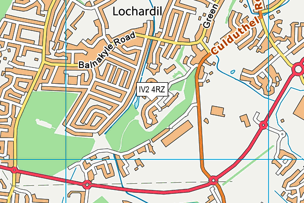 IV2 4RZ map - OS VectorMap District (Ordnance Survey)