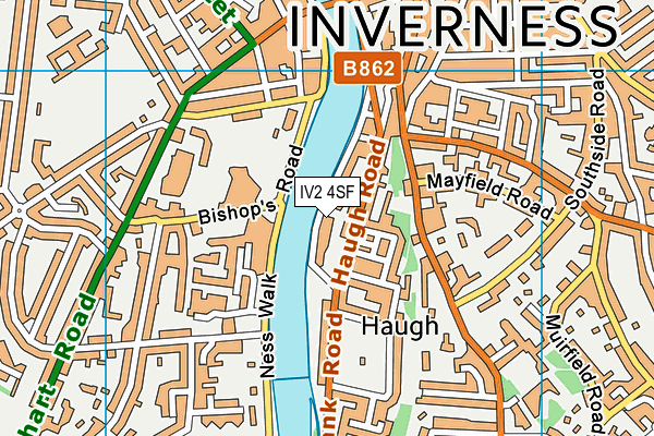 IV2 4SF map - OS VectorMap District (Ordnance Survey)