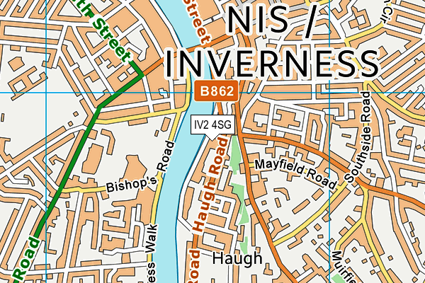 IV2 4SG map - OS VectorMap District (Ordnance Survey)