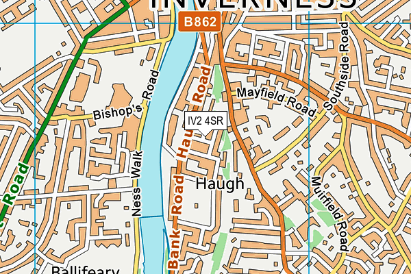 IV2 4SR map - OS VectorMap District (Ordnance Survey)