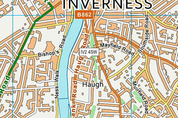 IV2 4SW map - OS VectorMap District (Ordnance Survey)