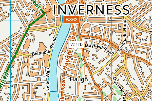 IV2 4TD map - OS VectorMap District (Ordnance Survey)