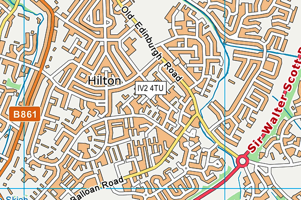 IV2 4TU map - OS VectorMap District (Ordnance Survey)