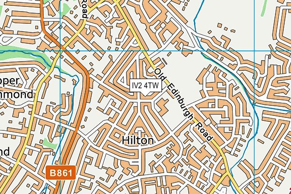 IV2 4TW map - OS VectorMap District (Ordnance Survey)