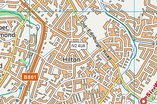 IV2 4UA map - OS VectorMap District (Ordnance Survey)