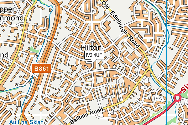 IV2 4UF map - OS VectorMap District (Ordnance Survey)