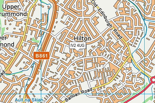 IV2 4UG map - OS VectorMap District (Ordnance Survey)