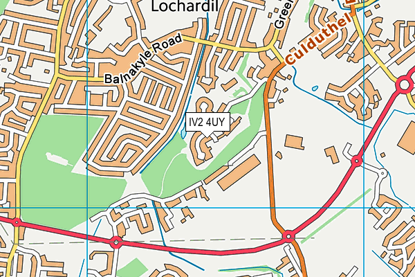 IV2 4UY map - OS VectorMap District (Ordnance Survey)