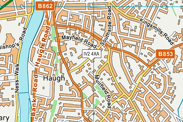 IV2 4XA map - OS VectorMap District (Ordnance Survey)