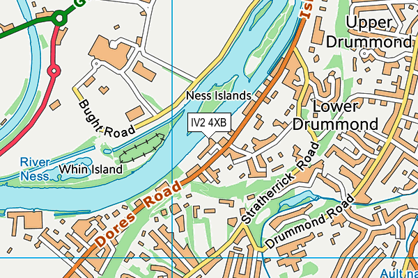 IV2 4XB map - OS VectorMap District (Ordnance Survey)