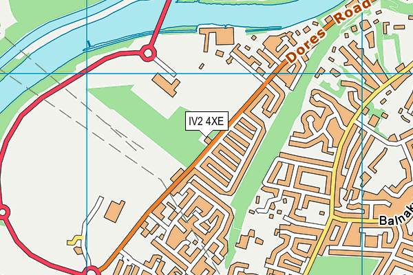 IV2 4XE map - OS VectorMap District (Ordnance Survey)