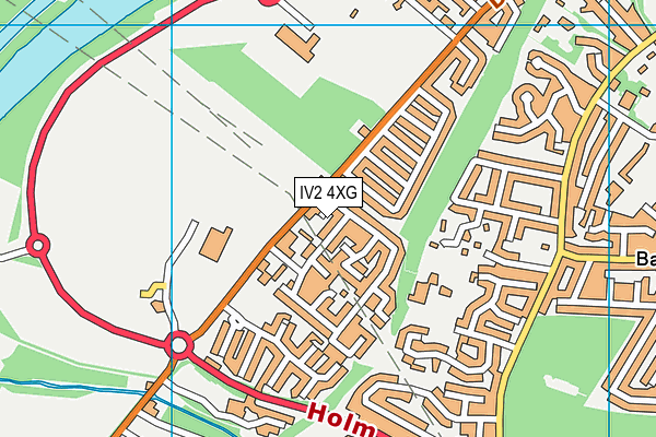 IV2 4XG map - OS VectorMap District (Ordnance Survey)