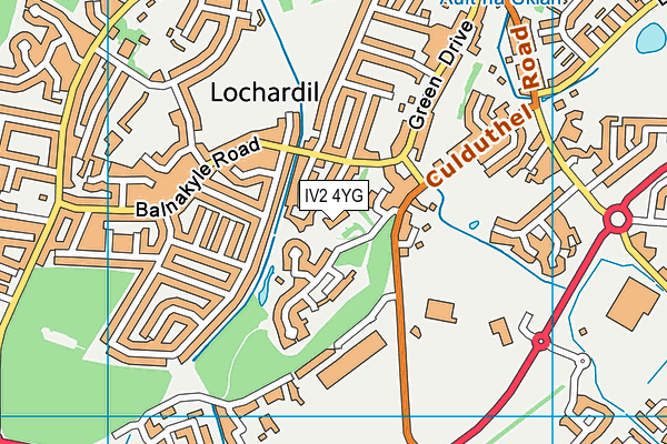 IV2 4YG map - OS VectorMap District (Ordnance Survey)