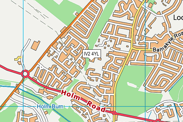 IV2 4YL map - OS VectorMap District (Ordnance Survey)