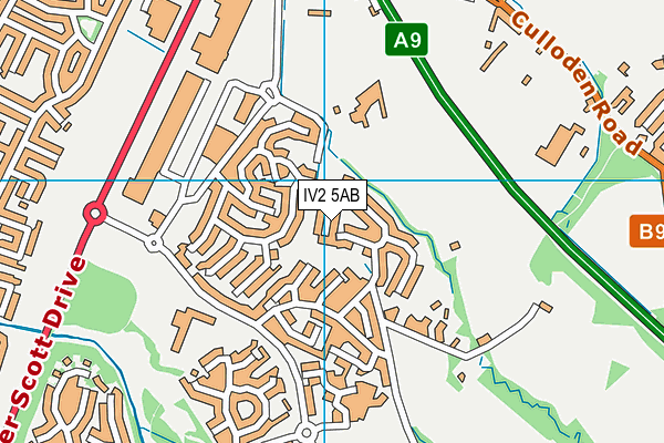 IV2 5AB map - OS VectorMap District (Ordnance Survey)