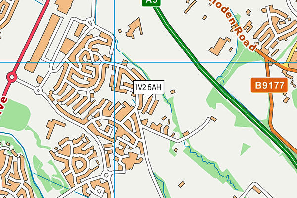 IV2 5AH map - OS VectorMap District (Ordnance Survey)