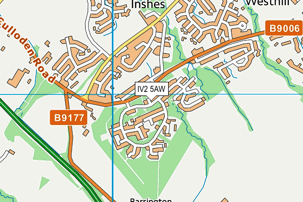 IV2 5AW map - OS VectorMap District (Ordnance Survey)