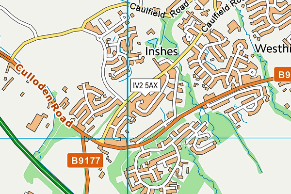 IV2 5AX map - OS VectorMap District (Ordnance Survey)