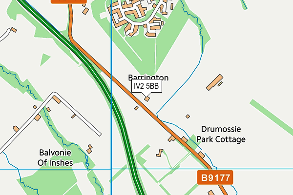 IV2 5BB map - OS VectorMap District (Ordnance Survey)