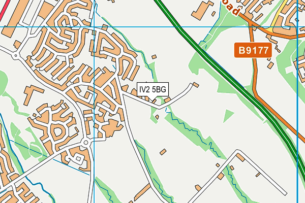 IV2 5BG map - OS VectorMap District (Ordnance Survey)