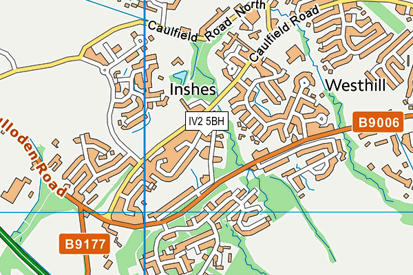 IV2 5BH map - OS VectorMap District (Ordnance Survey)