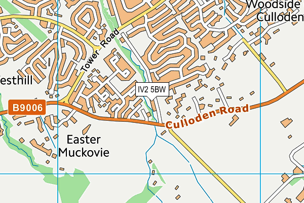 IV2 5BW map - OS VectorMap District (Ordnance Survey)