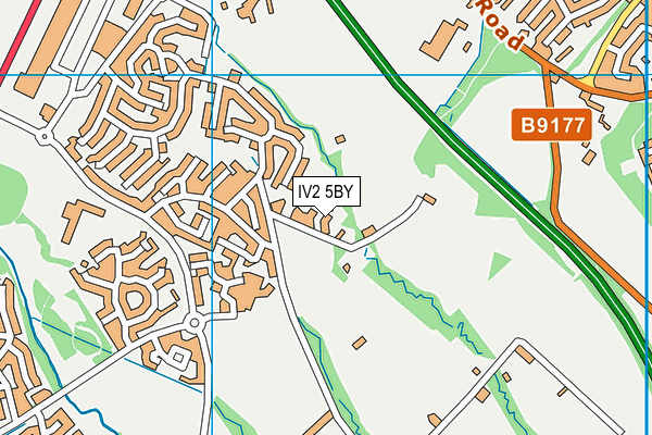 IV2 5BY map - OS VectorMap District (Ordnance Survey)