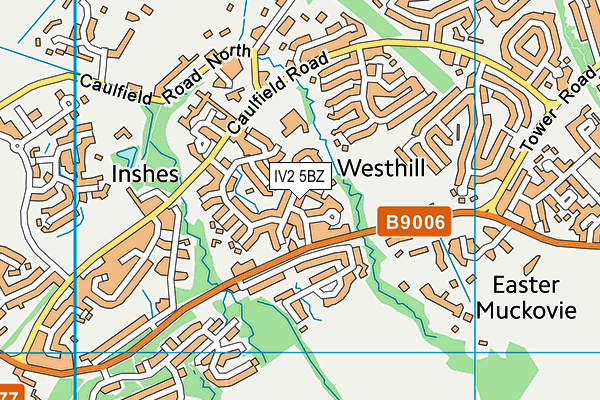 IV2 5BZ map - OS VectorMap District (Ordnance Survey)