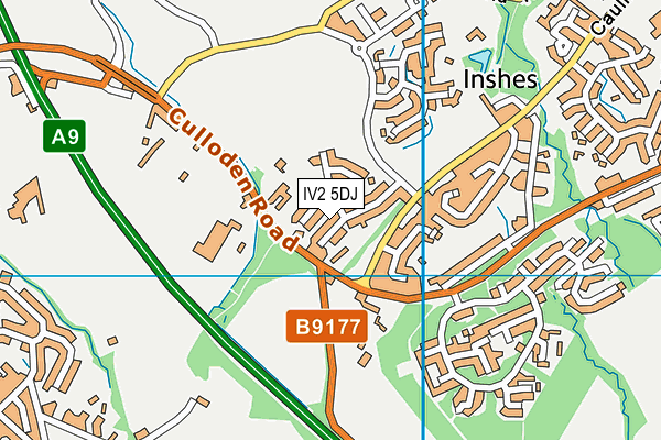 IV2 5DJ map - OS VectorMap District (Ordnance Survey)