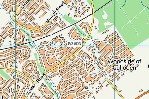 IV2 5DN map - OS VectorMap District (Ordnance Survey)