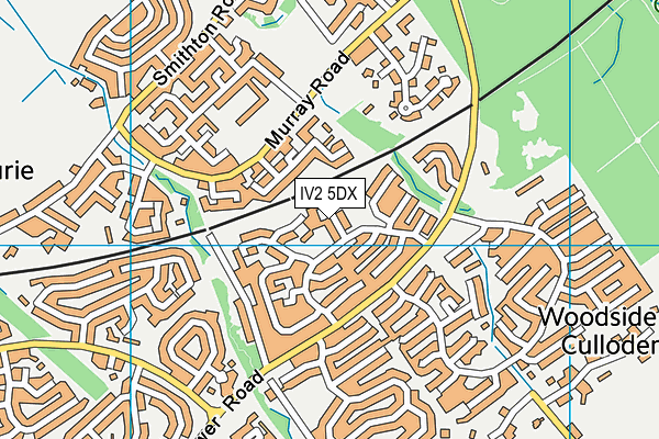 IV2 5DX map - OS VectorMap District (Ordnance Survey)