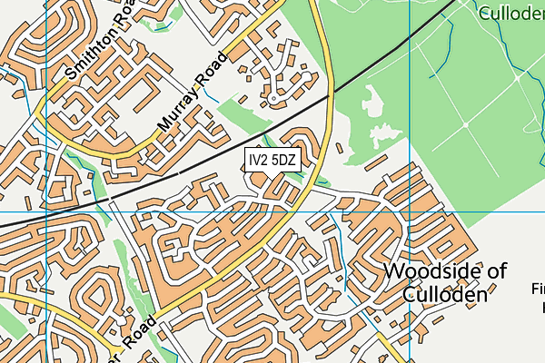 IV2 5DZ map - OS VectorMap District (Ordnance Survey)