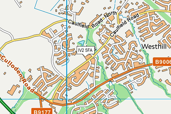 IV2 5FA map - OS VectorMap District (Ordnance Survey)