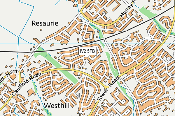 IV2 5FB map - OS VectorMap District (Ordnance Survey)