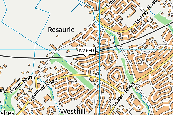 IV2 5FD map - OS VectorMap District (Ordnance Survey)