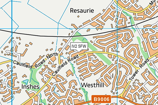 IV2 5FW map - OS VectorMap District (Ordnance Survey)