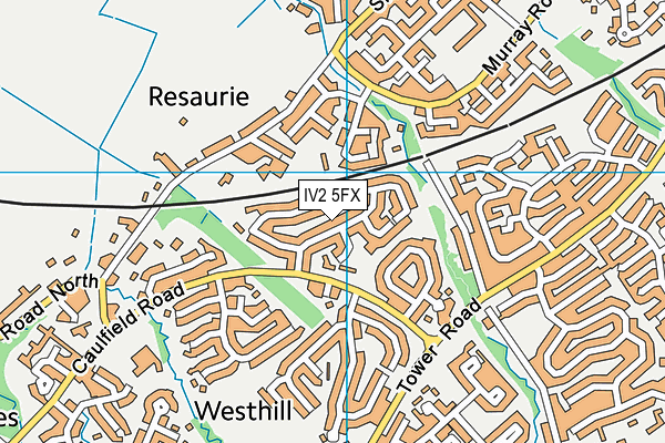 IV2 5FX map - OS VectorMap District (Ordnance Survey)