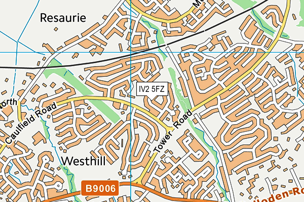 IV2 5FZ map - OS VectorMap District (Ordnance Survey)