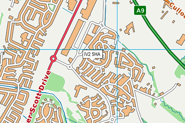 IV2 5HA map - OS VectorMap District (Ordnance Survey)