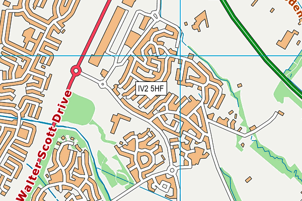 IV2 5HF map - OS VectorMap District (Ordnance Survey)