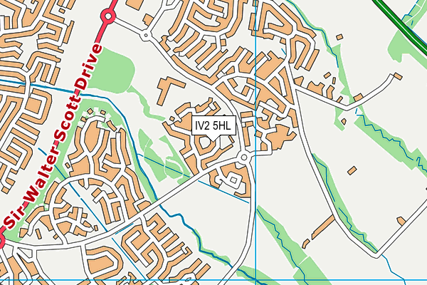 IV2 5HL map - OS VectorMap District (Ordnance Survey)