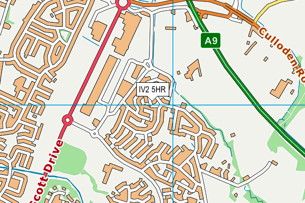 IV2 5HR map - OS VectorMap District (Ordnance Survey)