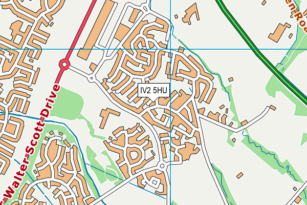 IV2 5HU map - OS VectorMap District (Ordnance Survey)