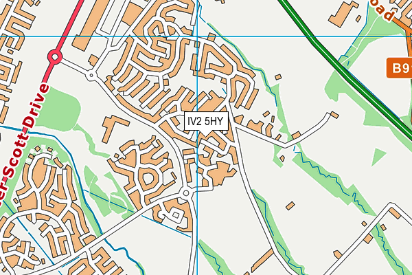 IV2 5HY map - OS VectorMap District (Ordnance Survey)