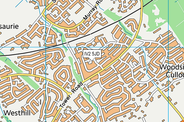 IV2 5JD map - OS VectorMap District (Ordnance Survey)